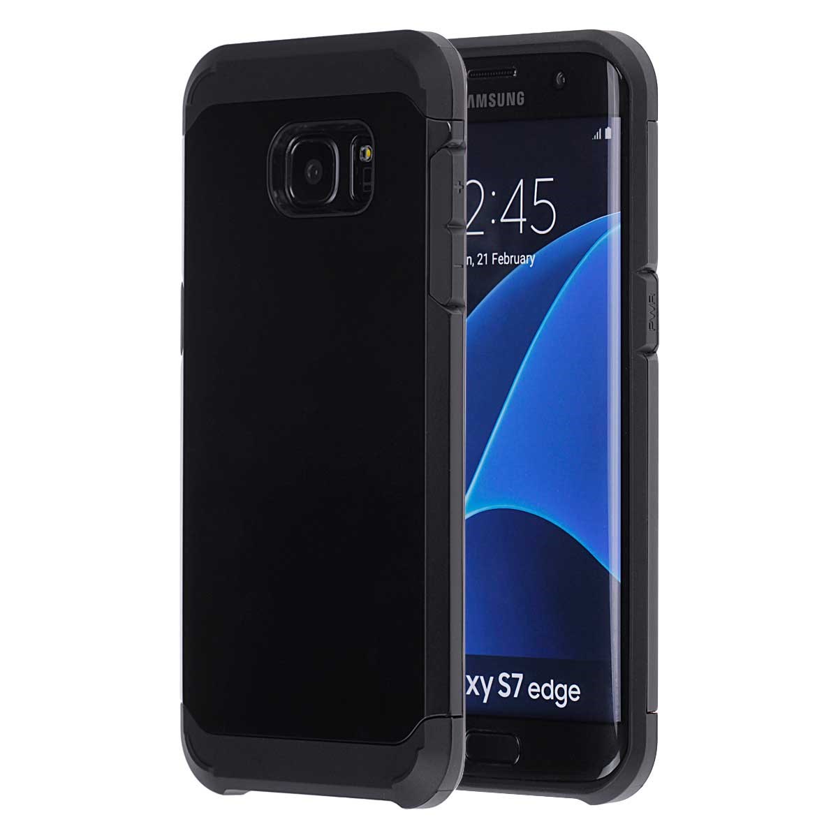 Hard case silicone/plastik Samsung Galaxy S7 Edge sort